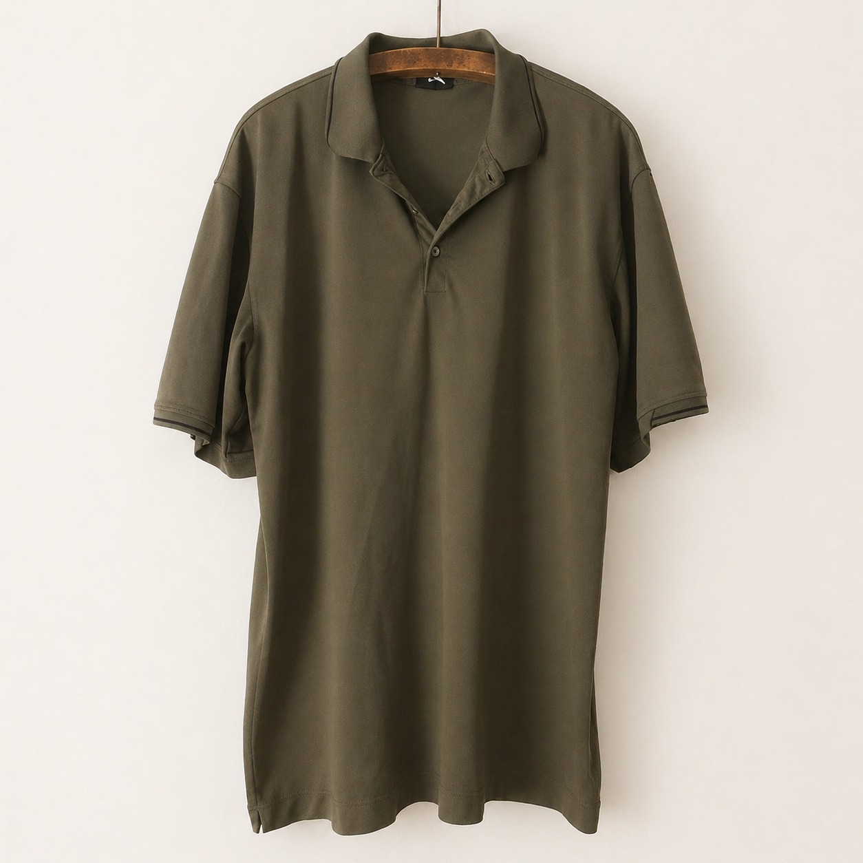 Vintage Nike Golf Shirt "Fit Dry" Size Xl Olive Green Black Tipping 2007-2010
